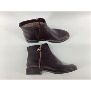 Michael Kors Brown Lainey Flat Ankle Boots Size 7
